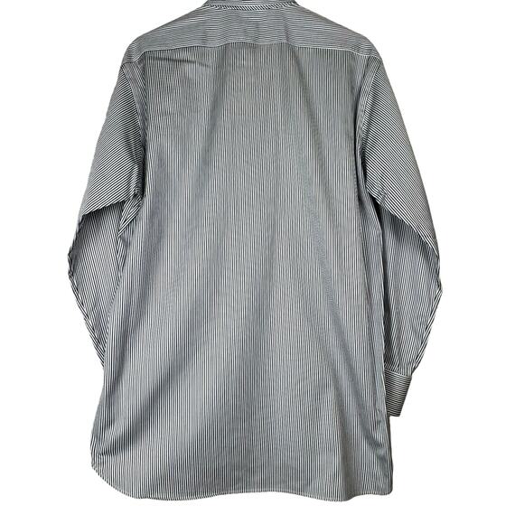 IKE BEHAR Blue White Brown Striped Button Down Shirt Size Large Men's Career - Picture 2 of 13